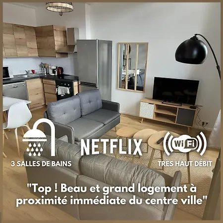 Bel Appart' 3 3 Sdb Au Centre-ville St Etienne Apartmán *